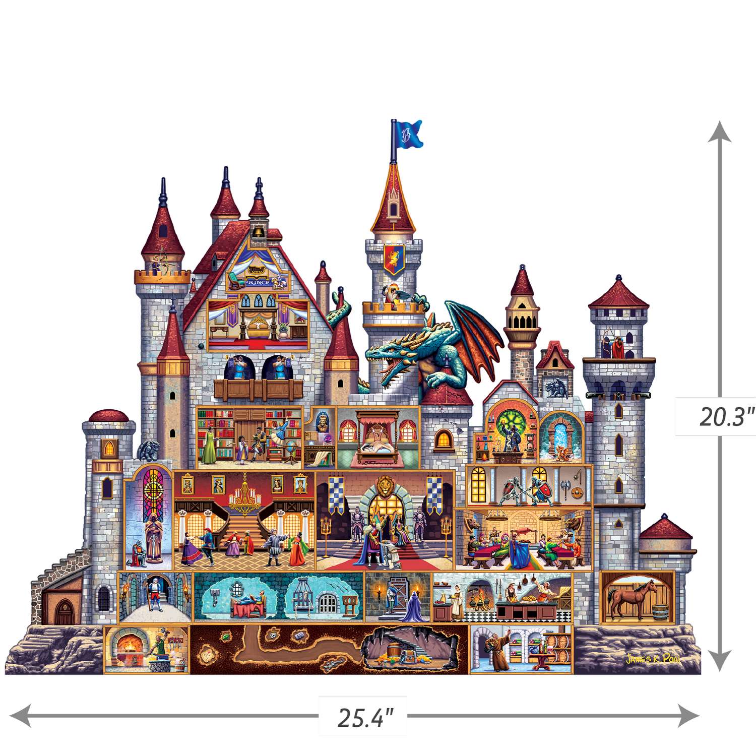 Castle | Luxury Wood Puzzle - Jumbo Size