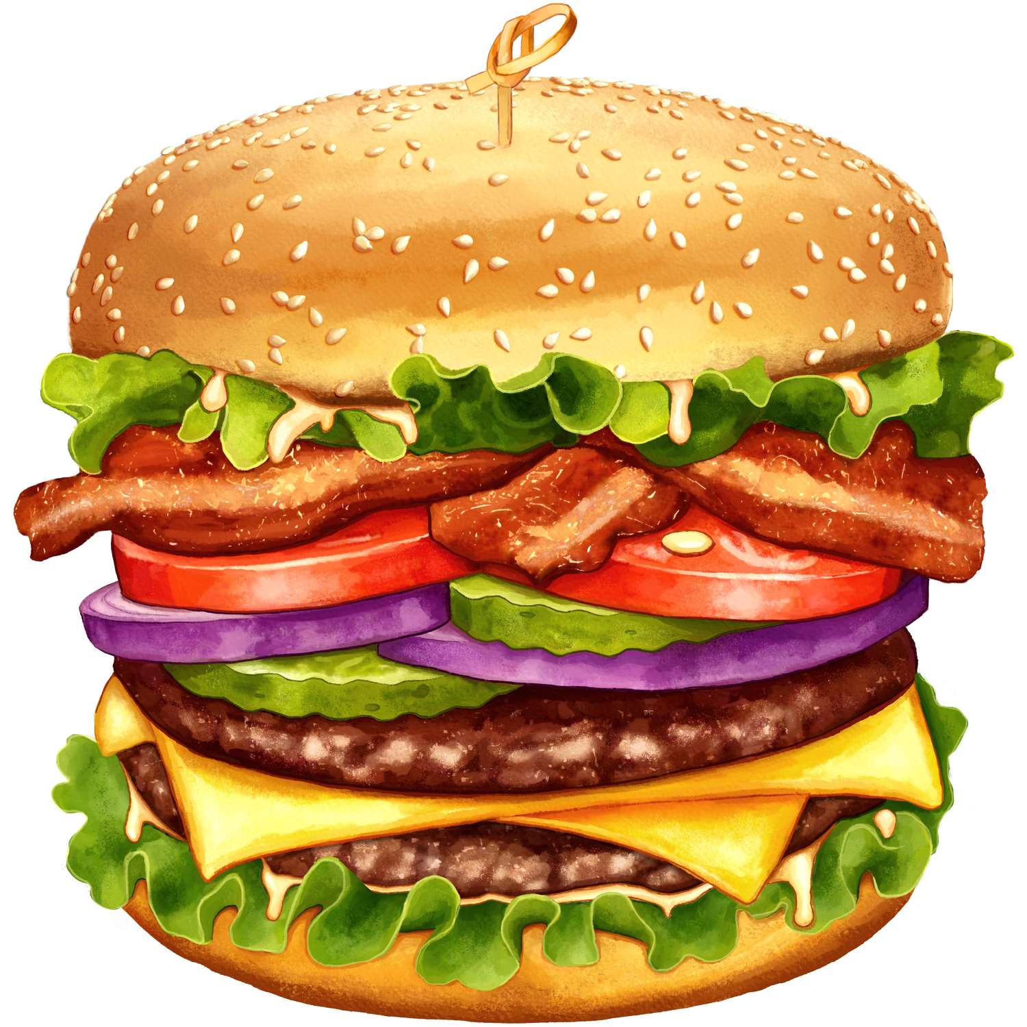 Cheeseburger | Luxury Wood Puzzle - Large Size