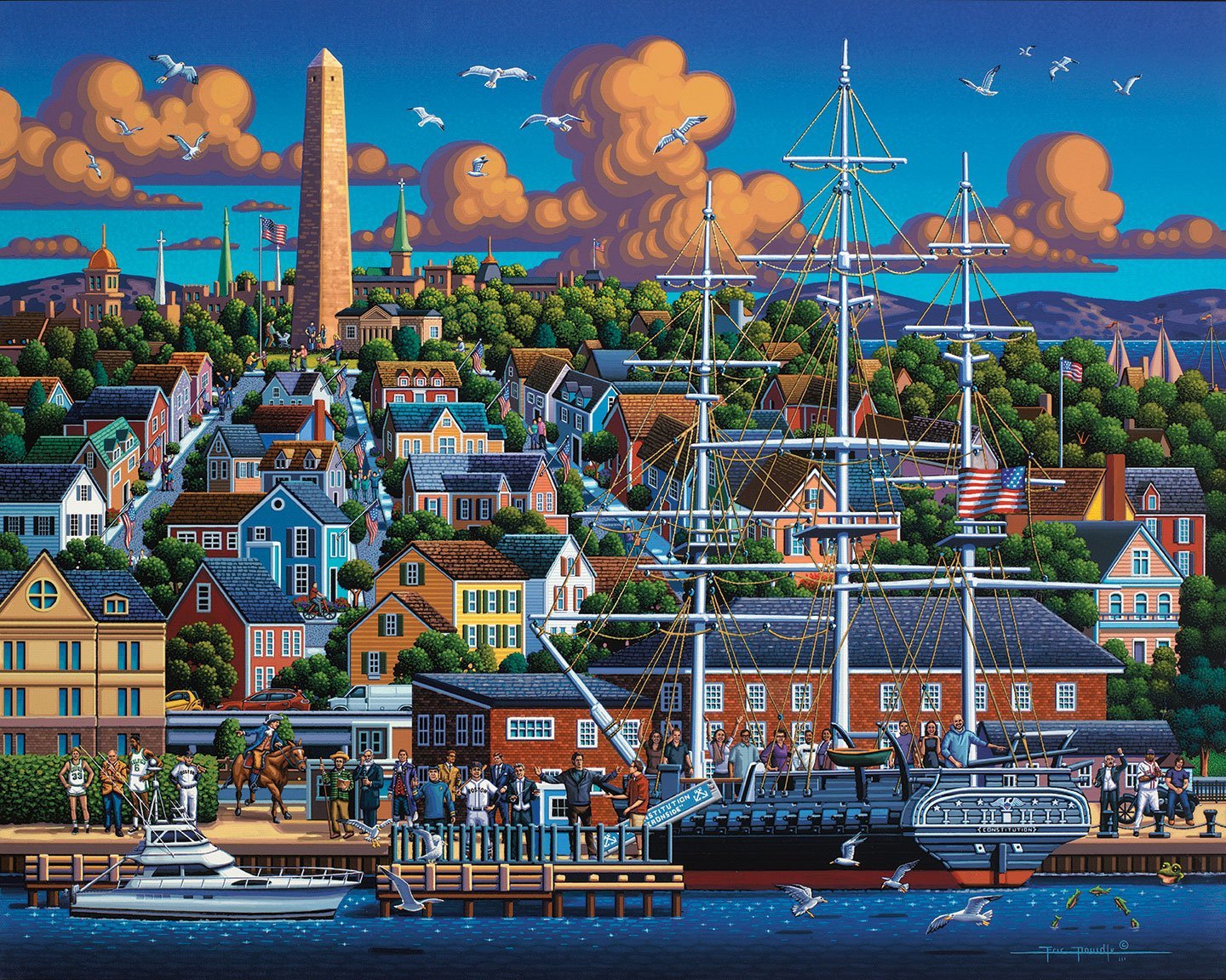 Boston National Historic Park - Mini Puzzle - 250 Piece