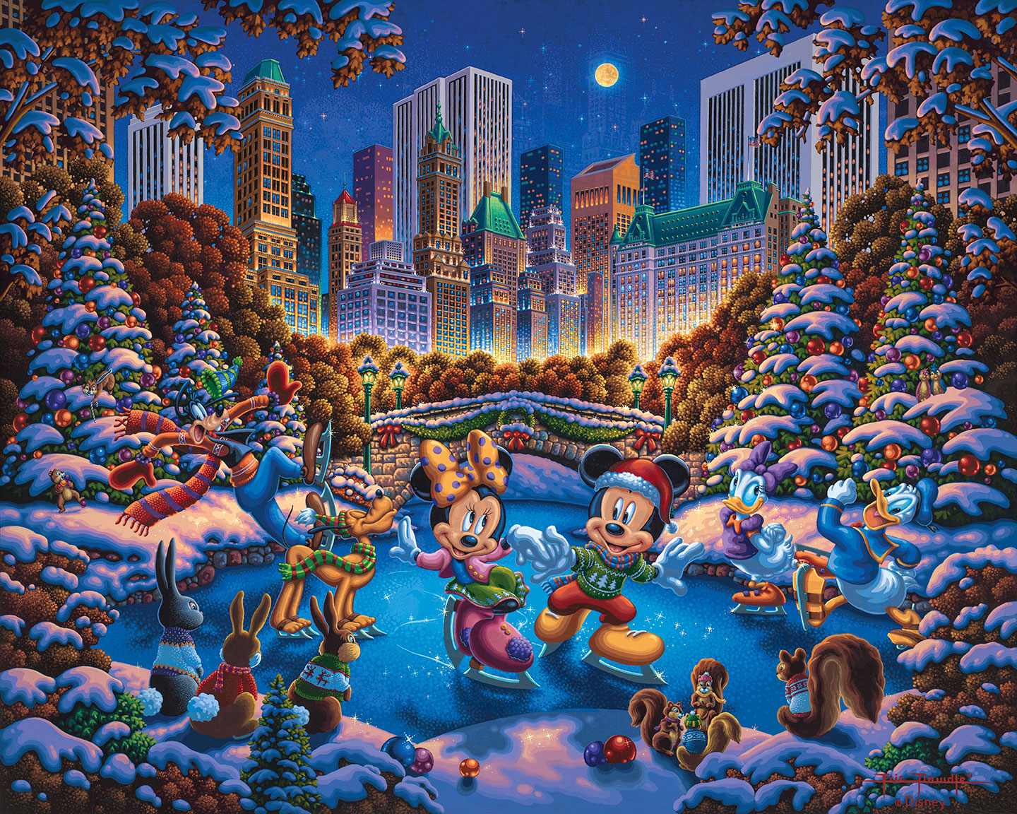 Mickey and Friends Skating in Central Park β Stratascape
