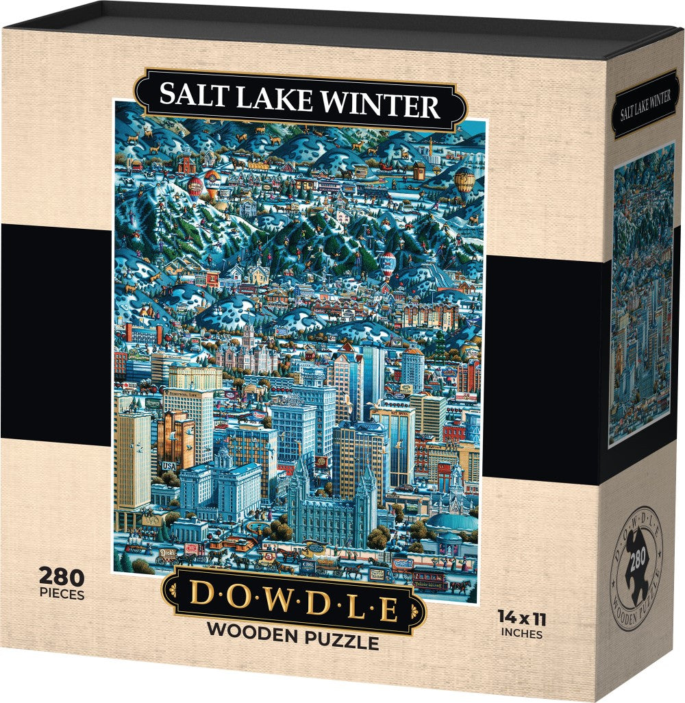 Salt Lake Winter - Wooden Puzzle