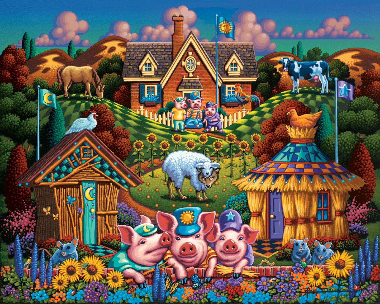 Three Little Pigs - Flip-n-Fetcher - 500 Piece