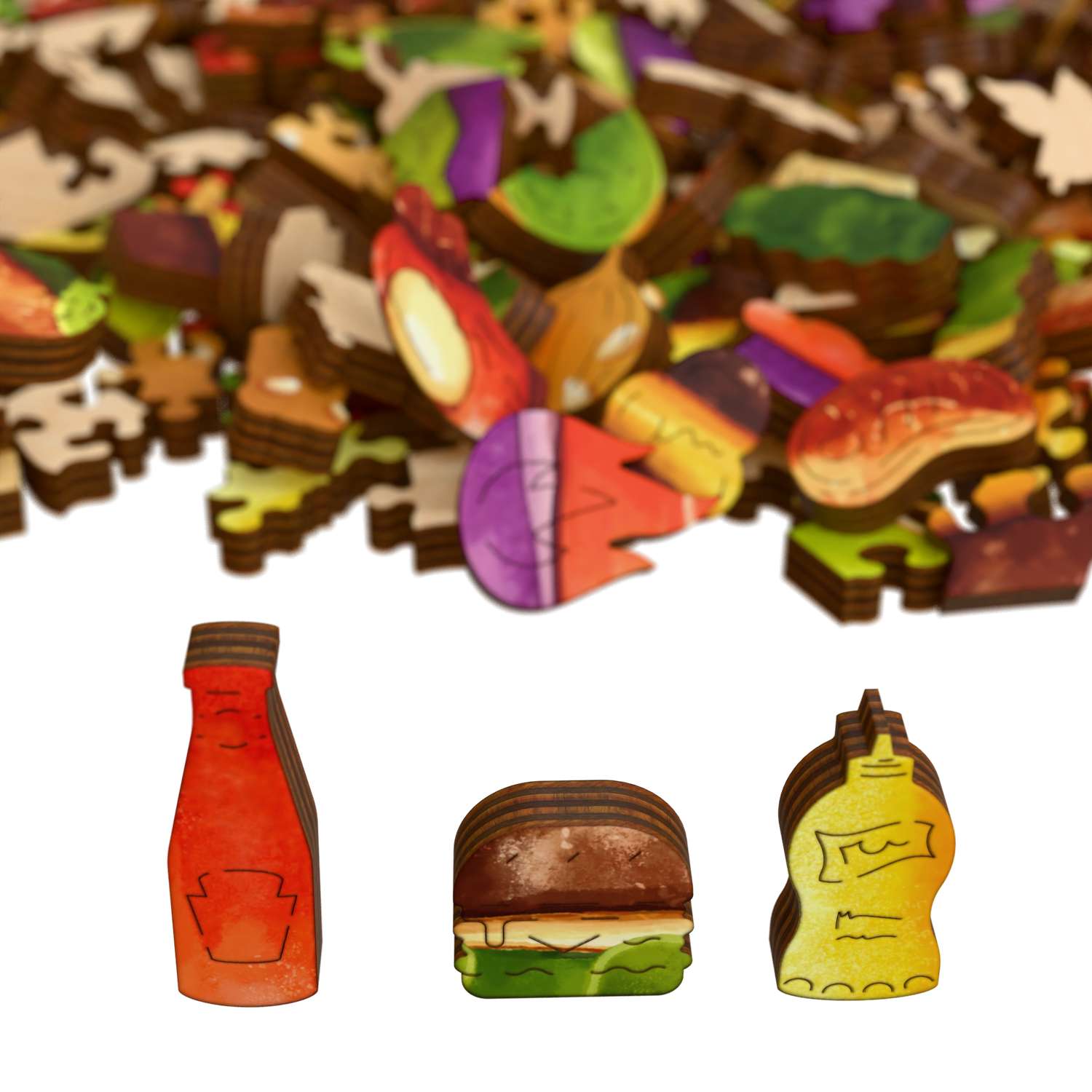 Cheeseburger | Luxury Wood Puzzle - Large Size