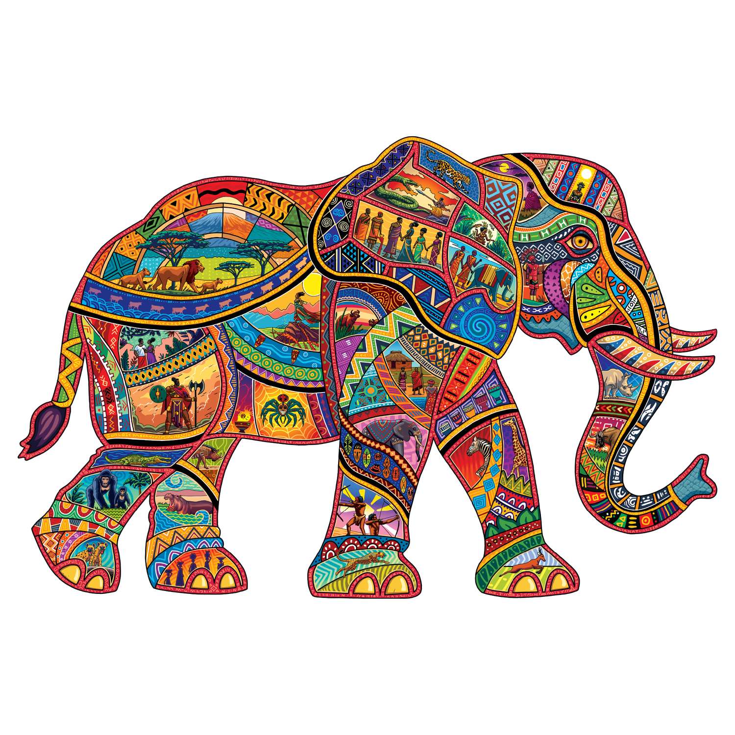 African Elephant | Luxury Wood Puzzle - Jumbo Size