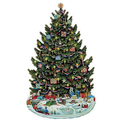 American Christmas Tree | Luxury Wood Puzzle - Medium Size