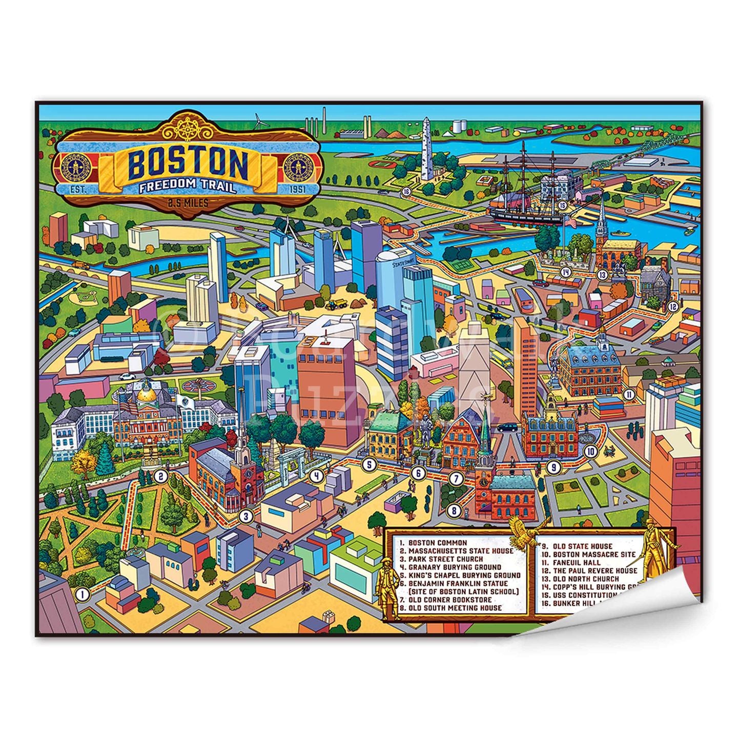 Boston Freedom Trail | Boardwalk Fine Art