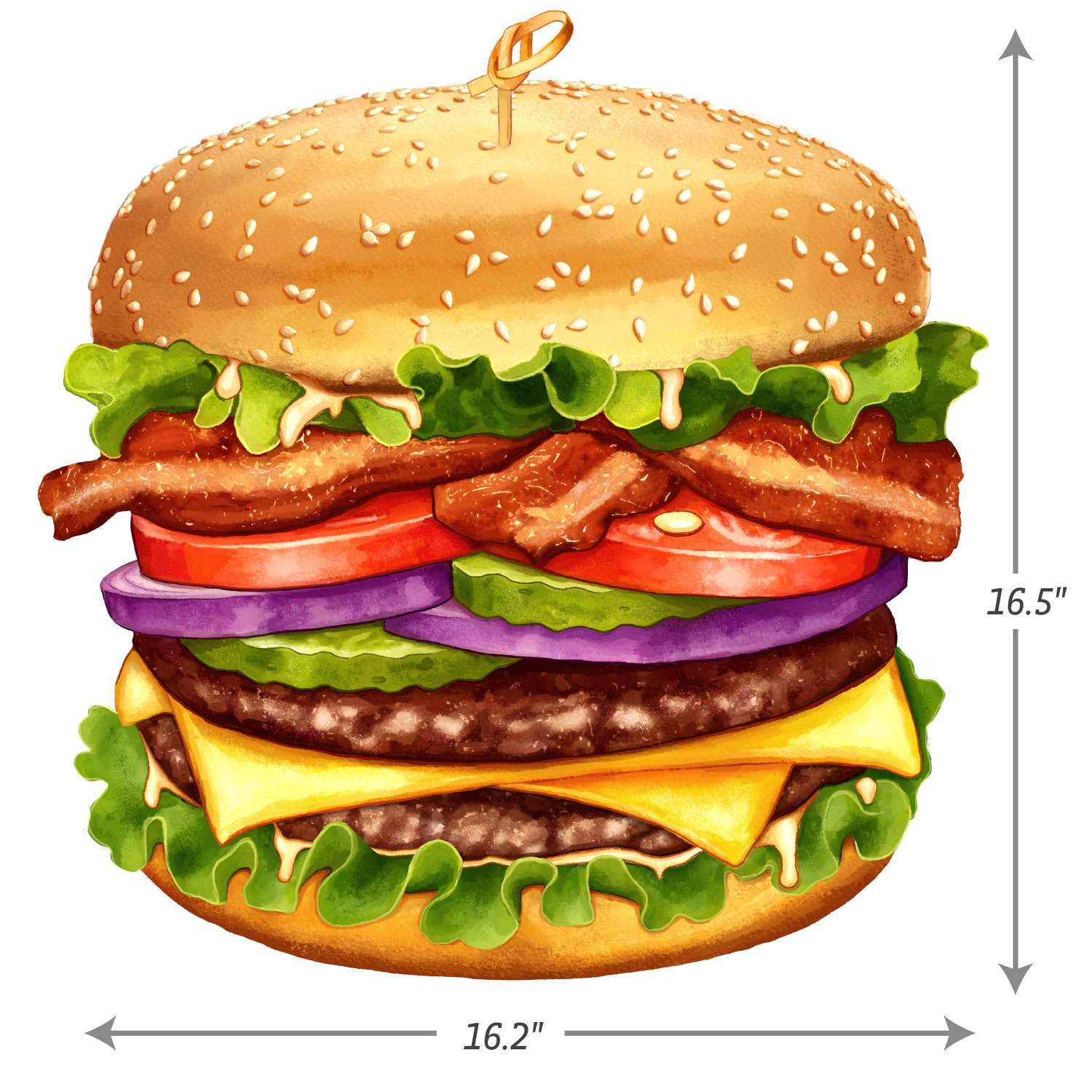 Cheeseburger | Luxury Wood Puzzle - Large Size