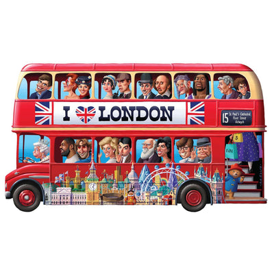 Double-Decker Bus | Luxury Wood Puzzle - Jumbo Size