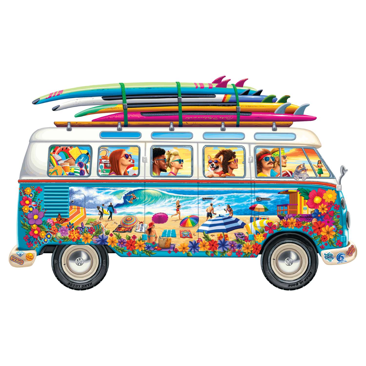 Goin' Surfin' | Luxury Wood Puzzle - Jumbo Size