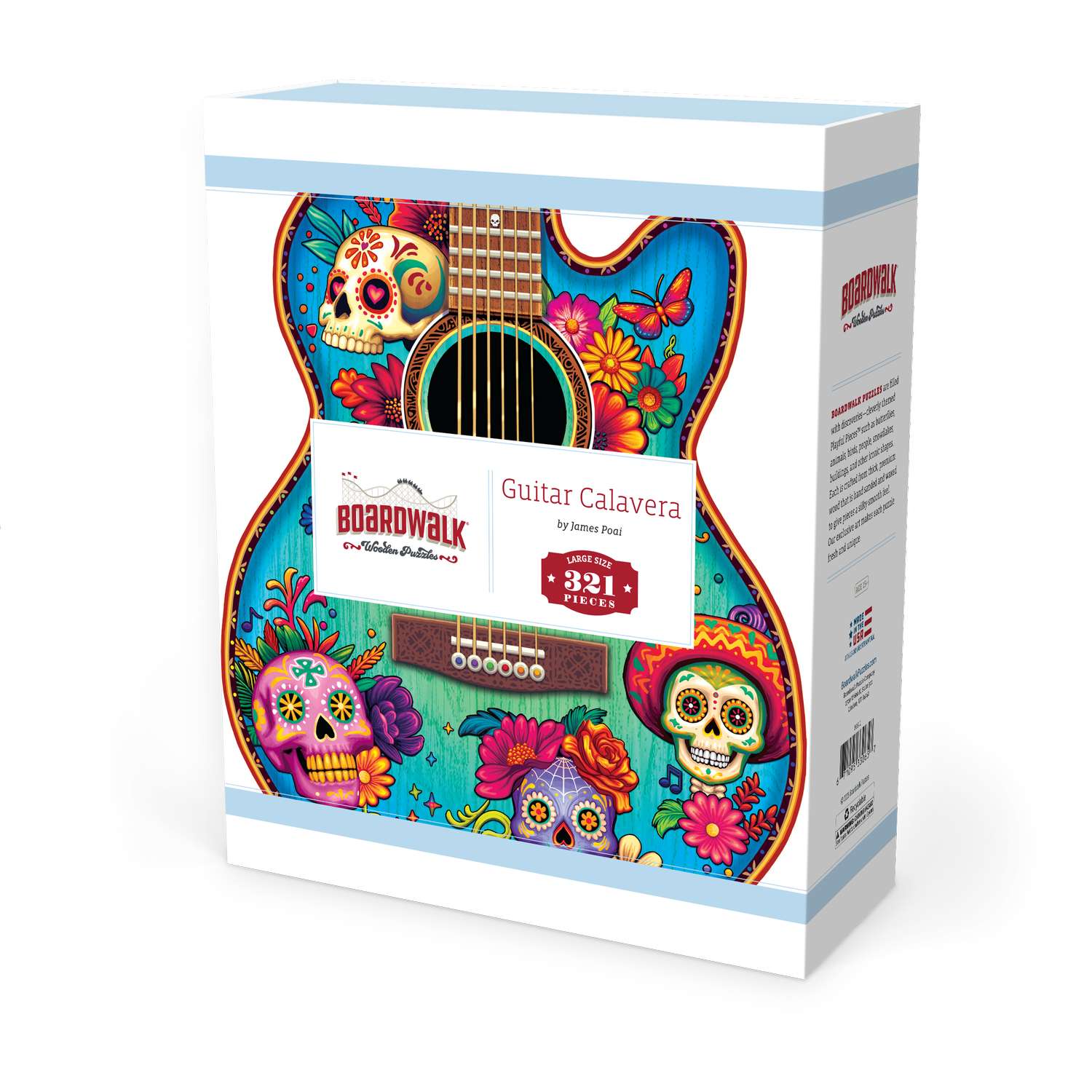 Guitar Calavera | Luxury Wood Puzzle - Large Size