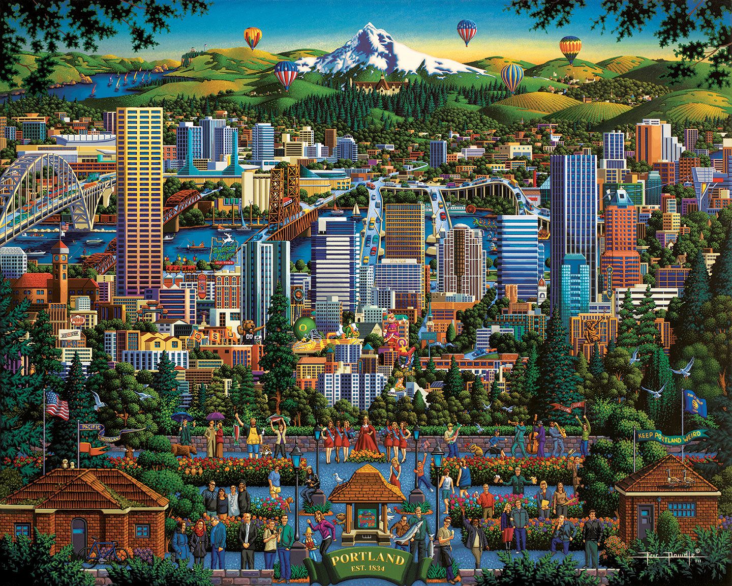 Portland City of Roses Fine Art