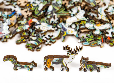 Rustic Christmas Tree | Luxury Wood Puzzle - Medium Size
