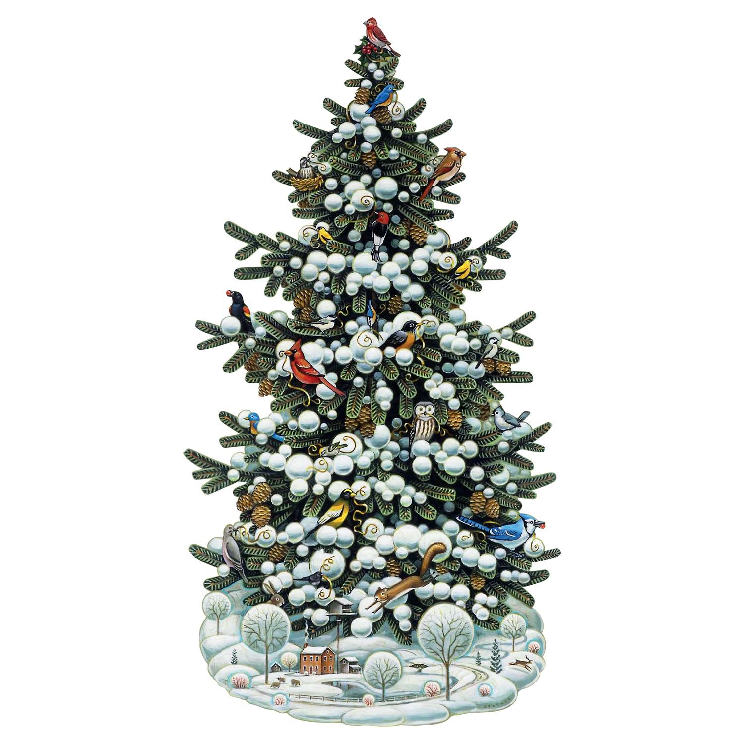 Rustic Christmas Tree | Luxury Wood Puzzle - Medium Size