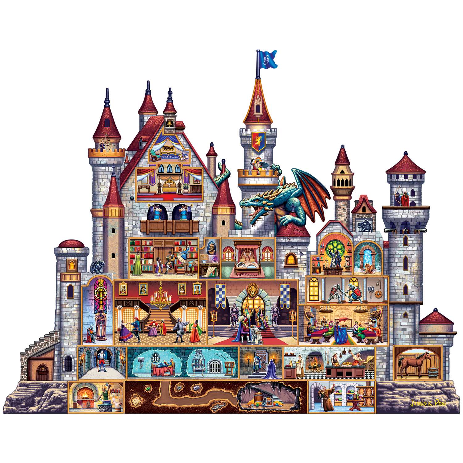 Castle | Luxury Wood Puzzle - Jumbo Size