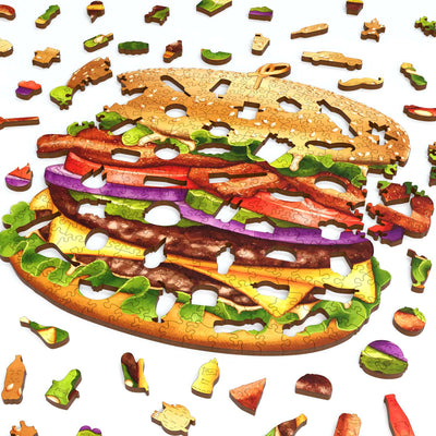 Cheeseburger | Luxury Wood Puzzle - Large Size