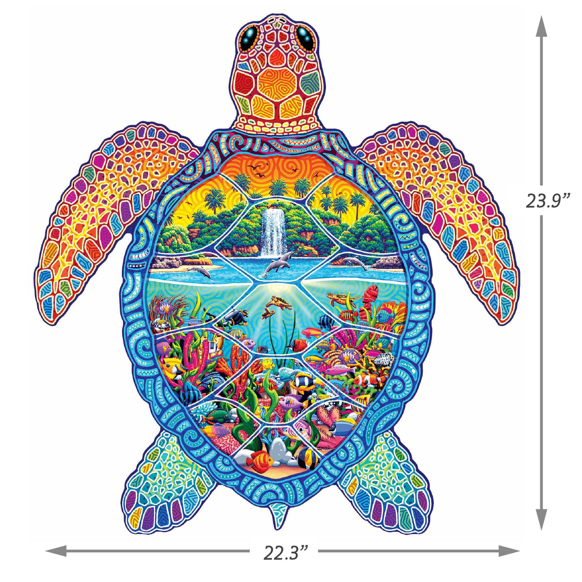 Sea Turtle | Luxury Wood Puzzle - Jumbo Size