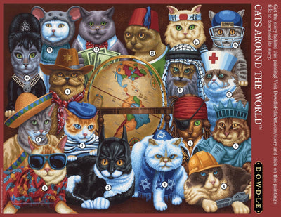 Cats Around the World - Mini Puzzle - 250 Piece