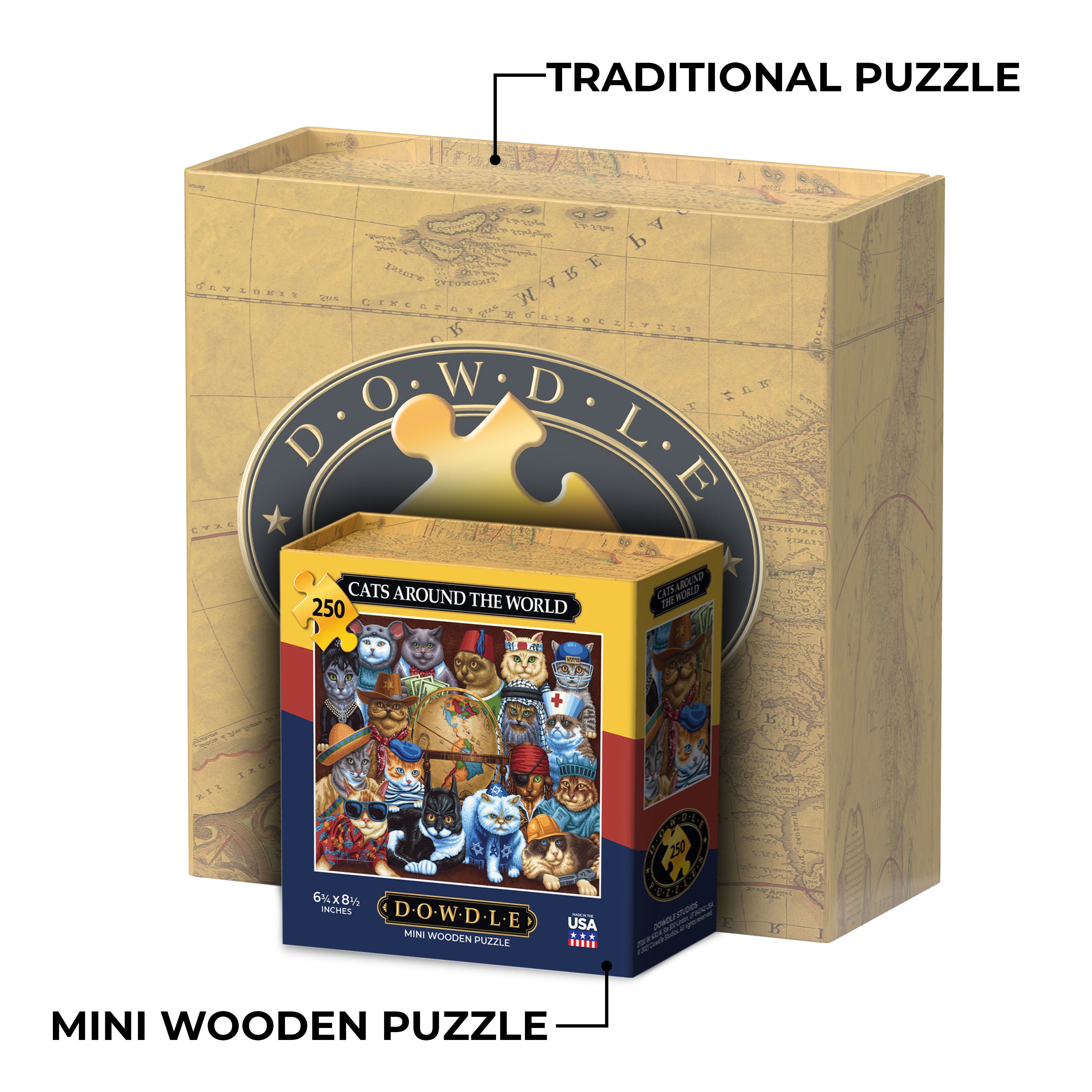 Cats Around the World - Mini Puzzle - 250 Piece