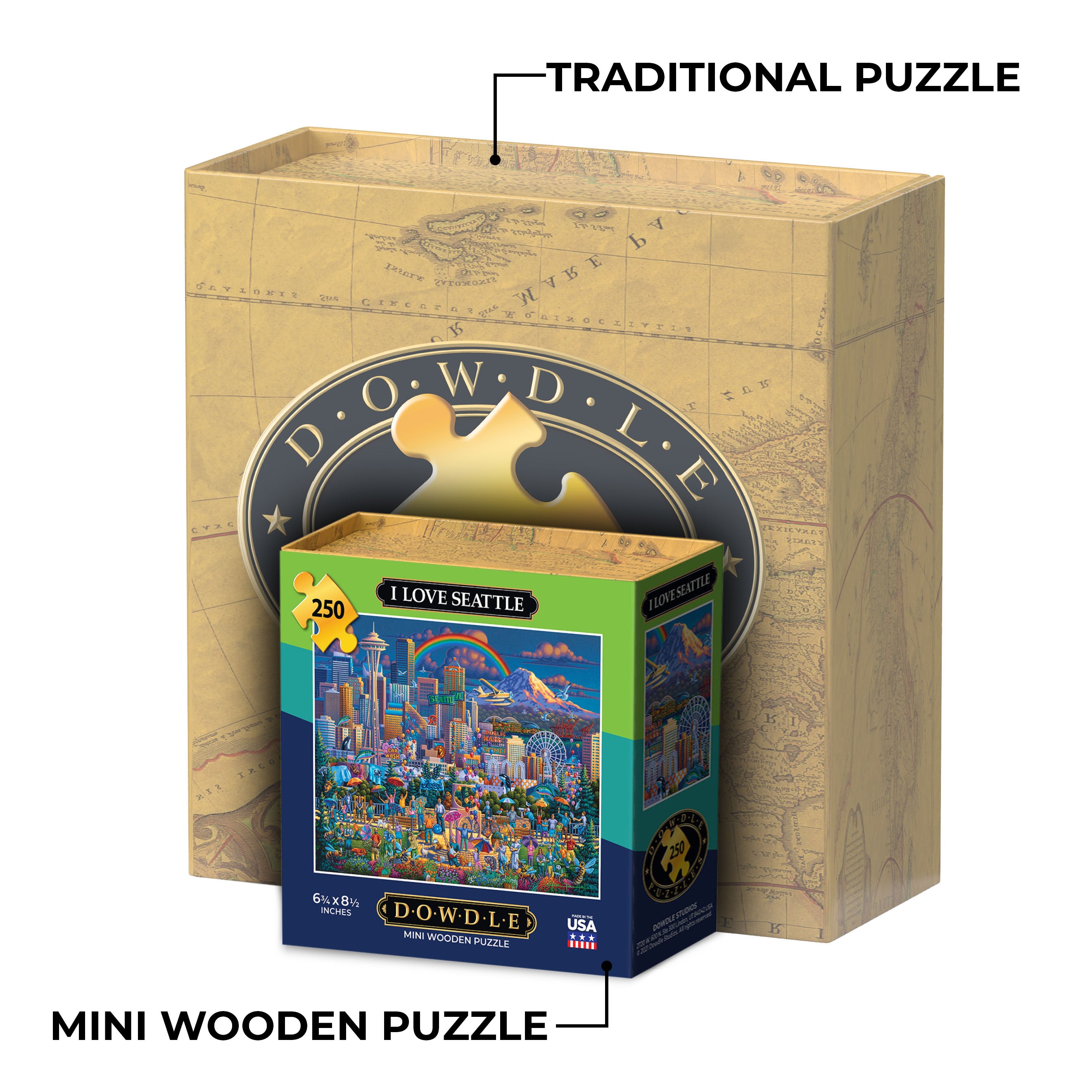 I Love Seattle - Mini Puzzle - 250 Piece