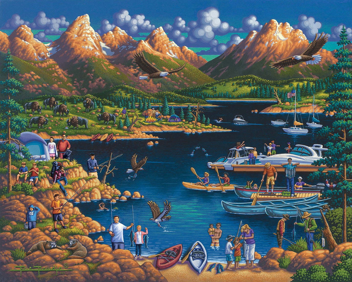 Grand Teton National Park - Mini Puzzle - 250 Piece