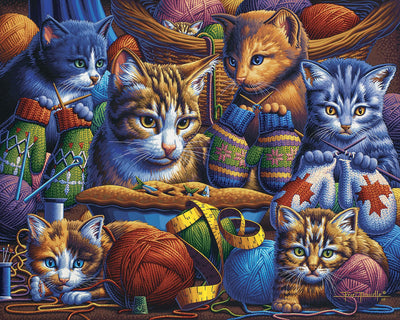 Kittens Knittin' Mittens | 1000 Piece