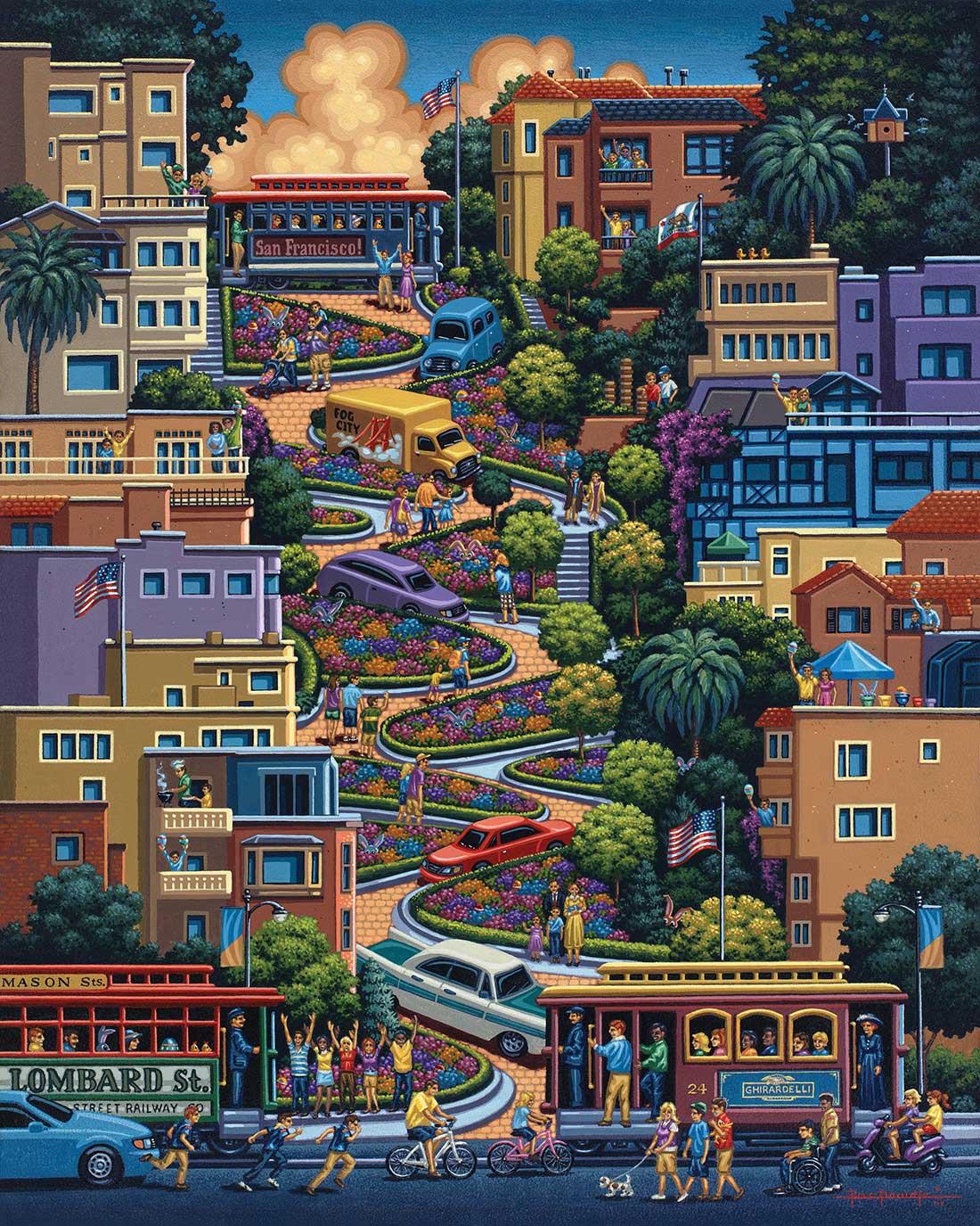 Lombard Street - Mini Puzzle - 250 Piece