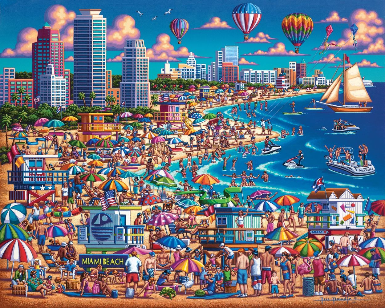 Miami Beach - Wooden Puzzle