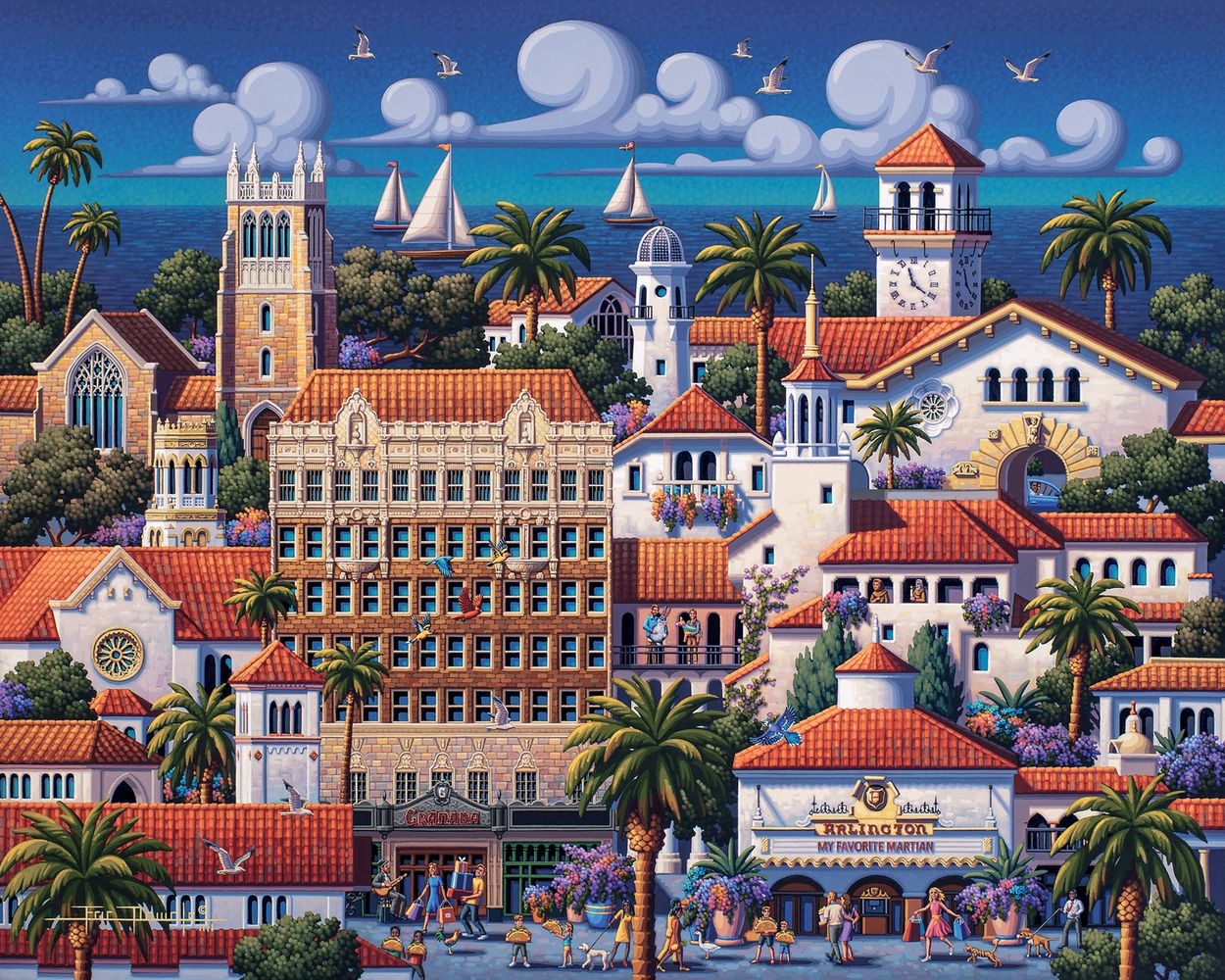 Santa Barbara Downtown - Wooden Puzzle
