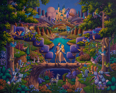 Sleeping Beauty - The Power of Love – 30" x 37" Canvas Wall Murals (Onyx Black Frame)