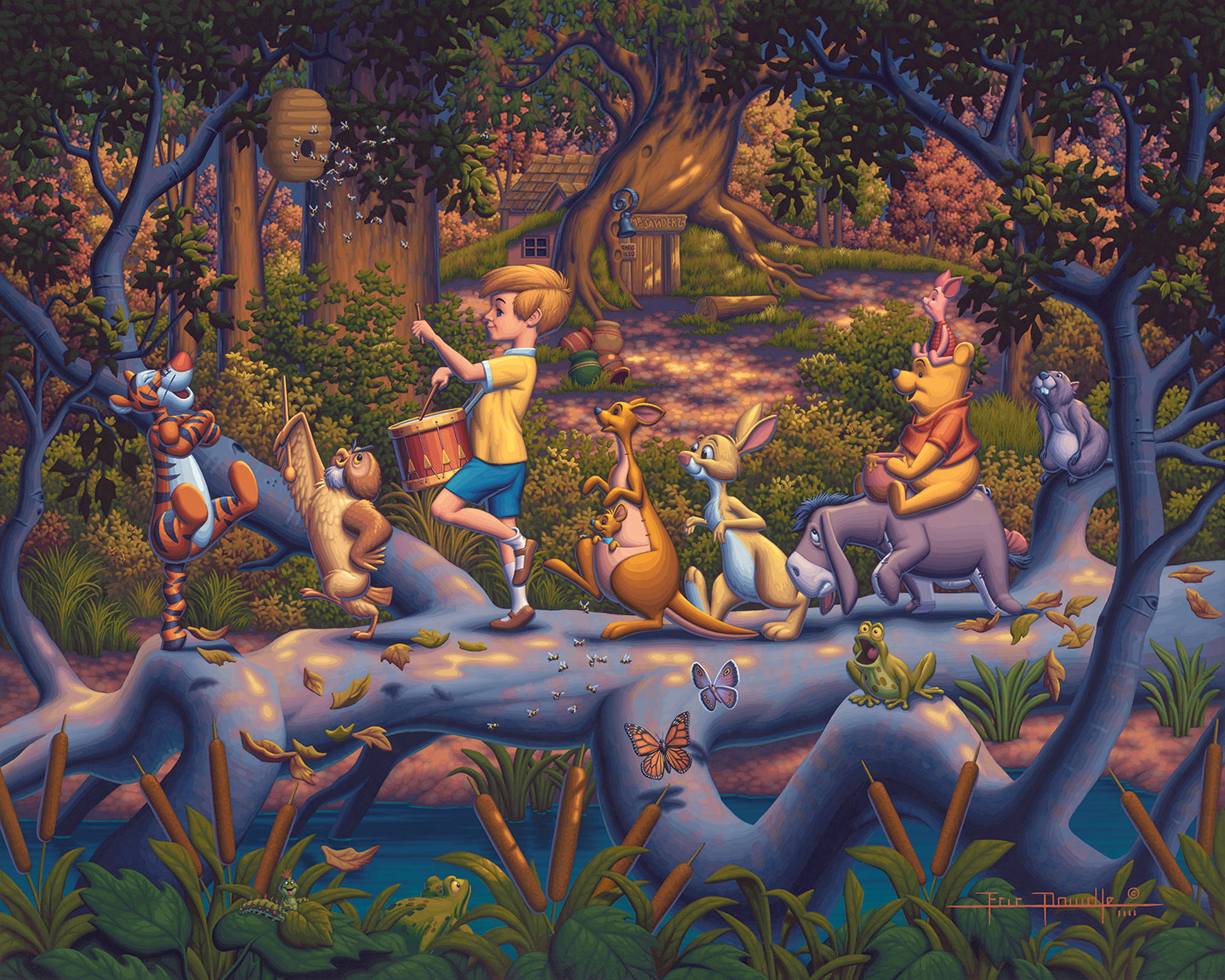 Winnie the Pooh - A Heroes Parade – 11" x 14" Art Print